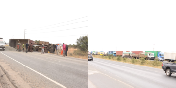 Traffic Disruptions Along Mombasa Road On August 1, 2025 Photo/Kenha