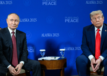 Russian President Vladimir Putin And Us President Donald Trump During A Meeting At Joint Base Elmendorf-Richardson In Anchorage, Alaska, Us. Photo/White House.