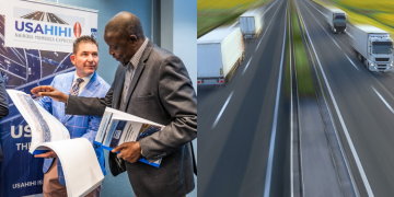 A Photo Collage Of Everstrong Capital Officials With The Feasibility Of The Project And The Impression Of The Usahihi Nairobi–Mombasa Expressway Project. Photo/Usahihi.