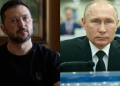 A Photo Collage Of Ukrainian President Volodymyr Zelensky And Russian President Vladimir Putin. Photo/Zalensky X. Vladimir Putin News X.
