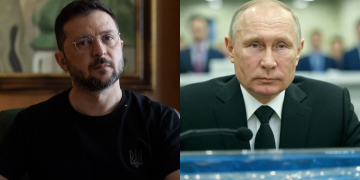 A Photo Collage Of Ukrainian President Volodymyr Zelensky And Russian President Vladimir Putin. Photo/Zalensky X. Vladimir Putin News X.