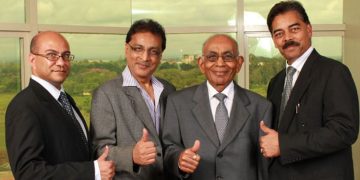 Billionaire Bhimji Depar Shah (Second From Right) And His Associates.
