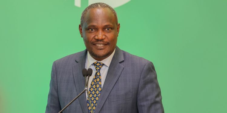 The National Treasury Cabinet Secretary John Mbadi Speaking At A Past Event. 
