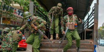 Police Officers From Kenya’s General Service Unit Get Ready To Disperse Demonstrators In Nairobi.