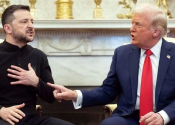 President Donald Trump And Ukrainian President Volodymyr Zelenskyy Held A 15-Minute Private Meeting.
