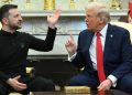 President Donald Trump And Ukrainian President Volodymyr Zelenskyy Held A 15-Minute Private Meeting.
