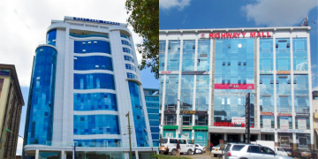 A Photo Collage Of Highway Mall And Westpark Towers. Photo/Highway Properties.