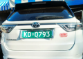 A Car With A Kd Plate In Kenya. Photo/Bizna Kenya