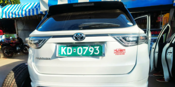 A Car With A Kd Plate In Kenya. Photo/Bizna Kenya