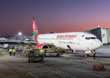 Kenya Airways Plane At The Dubai Airport (Dxb). Photo/Dxb.