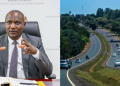 A Photo Collage Of Treasury Cs John Mbadi And A Section Of The Nairobi-Nakuru Highway. Photo/Treasury X/Meta Plant &Amp; Equipment.