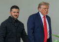 Us President Donald Trump And Ukraine'S President Volodymyr Zelensky. Nato