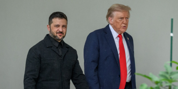 Us President Donald Trump And Ukraine'S President Volodymyr Zelensky. Nato