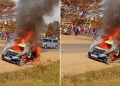 Boda Boda Riders Torch Car After Fatal Crash In Thika