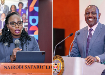 A Collage Of Lsk President Faith Odhiambo (Left) And President William Ruto (Right). Photo/Ruto