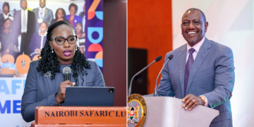 A Collage Of Lsk President Faith Odhiambo (Left) And President William Ruto (Right). Photo/Ruto