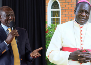 A Collage Of President William Ruto And Bishop Joseph Obanyi Photo/Pcs/Elias Obanyi