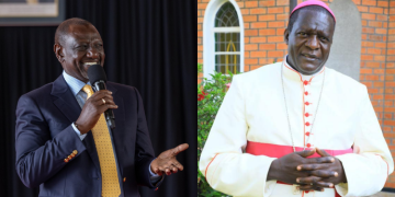 A Collage Of President William Ruto And Bishop Joseph Obanyi Photo/Pcs/Elias Obanyi