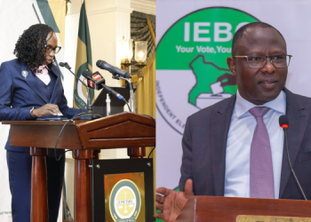 A Photo Collage Of Lsk President Faith Odhiambo And Iebc Chair Erastus Ethekon Photo/Faith Odhiambo X/Iebc
