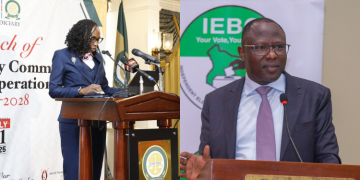 A Photo Collage Of Lsk President Faith Odhiambo And Iebc Chair Erastus Ethekon Photo/Faith Odhiambo X/Iebc