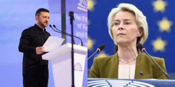A Photo Collage Of The Ukrainian President Volodymyr Zelenskyy And Eu President Ursula Von Der Leyen Photo/Eunews/Zelenskyy X
