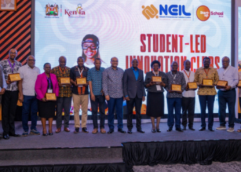 A Photo Of 11 Vice Chancellors Holding Their Awards After Being Recognized For Championing Student-Led Innovations. Photo/Kenia