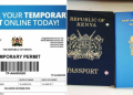 A Photo Of A Sample Temporary Travel Document And A Kenyan Passport. Photo/Techweez