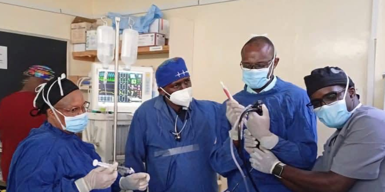Heartwarming Story Of Kenya Prison Officer Who Performs Complex Medical Surgeries A Photo Of Kenya Prisons Officer Maina Nduta Performing Surgery Photo/Kenya Prison Service