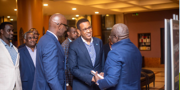 Somalia Embassies In Kenya And Tanzania Clash Over Traders Visit To Drc A Photo Of Somalia’s Ambassador To Kenya, Jibril Ibrahim Abdulle, Meeting With Somali Entrepreneurs On September 11, 2025, Photo/Somalia In Kenya