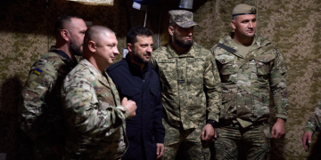 A Photo Of Ukrainian President Volodymyr Zelenskyy And Ukrainian Army Officers Photo/ Volodymyr Zelenskyy X
