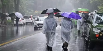 A Photo Showing People Carrying Umbrellas While Walking Outdoors During The Rainy Season Photo/Newsmeter