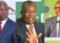 Equity Group Managing Director And Ceo Dr James Mwangi In A Past Event. (Left), Co-Op Bank Md &Amp; Ceo Gideon Muriuki (Centre) And Kcb Group Ceo Paul Russo (Right).