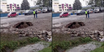 Eveready Sinkhole In Nakuru-Eldoret Highway Reappears, Kenha Faulted For Shoddy Job