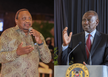 Collage Photo Of Former President Uhuru Kenyatta And Current Head Of State William Ruto. Photo/ Office Of The 4Th President/Pcs