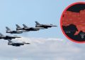 Nato Military Planes And A Satellite Representation Near The Border With Ukraine