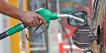 Fuel Pump At A Petrol Station.