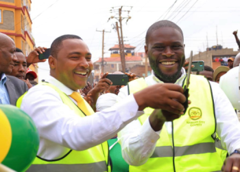 Githurai Mca Deonysias Mwangi Waithira And Governor Johson Skaja. Photo/ Deonysius