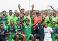 Harambee Stars Players With President William Ruto. Photo/ Fkf
