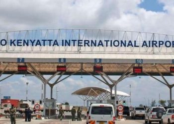 Jomo Kenyatta International Airport Entrance.