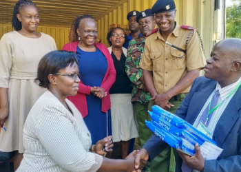 A Photo Of Knec Chairman, Prof Julius Nyabundi And Other Officials Presiding Over The Opening Of Containers In Various Parts Of The Country For The 2024 Kcse Examination. Photo/Knec