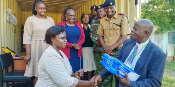 A Photo Of Knec Chairman, Prof Julius Nyabundi And Other Officials Presiding Over The Opening Of Containers In Various Parts Of The Country For The 2024 Kcse Examination. Photo/Knec