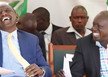 Billionaire Businessman David Langat Heartily Laughing With President William Ruto.
