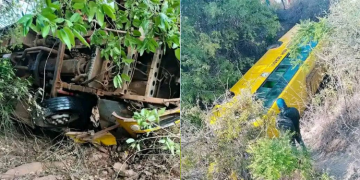 Scores Injured After Bus Full Of Students Returning From Trip Overturns