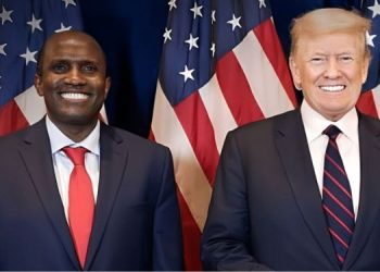 Mwale Medical And Technolgy City Founder Julius Mwale (Left) And Us President Donald Trump (Right).