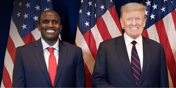 Mwale Medical And Technolgy City Founder Julius Mwale (Left) And Us President Donald Trump (Right).