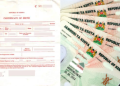 A Collage Of Kenyan National Ids (Right) And Birth Certificate (Left)