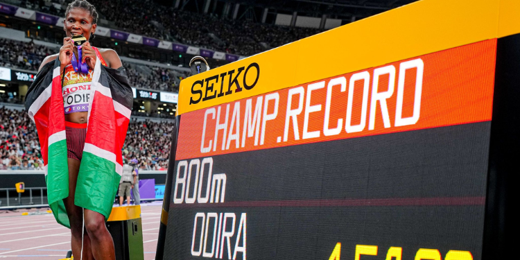 Lilian Odira Wins Gold For Kenya In Women'S 800M Final Lilian Odira Strikes Gold For Kenya In Tokyo 800M Final