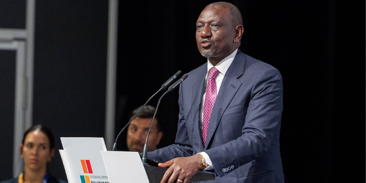 President William Ruto Speaking At A Past Conference. 