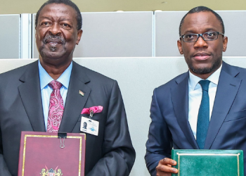 A Photo Of Prime Cs Musalia Mudavadi After Signing The Deal With Benin’s Minister Of Foreign Affairs, Adjadi Bakar, On The Sidelines Of The Unga In New York. Photo/Ministry Of Foreign Affairs