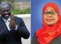 Collage Photo Of President Wiliam Ruto And Tanzanian President Samia Suluhu. Photo/Pcs/Suluhu